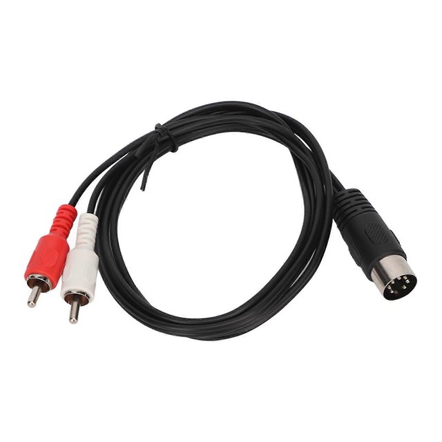 7PIN Male to 2RCA Male Cable - DIN Connector, Double Shielding, Free Bending, 3.3ft Sound Adapter Cable