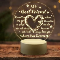 Friendship Gifts for Women Friends - Engraved Night Light, Best Friend Birthday Gifts, Unique Present for BFF, Bestie, Girls, Friends Female on Wedding, Christmas