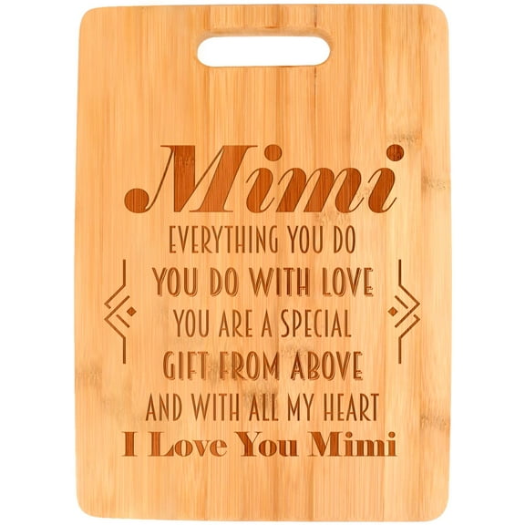 ThisWear Gifts for Mimi Gifts for Grandma Mimi You Are A Special Gift From Above Poem Big Rectangle Bamboo Cutting Board