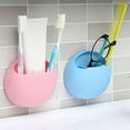 thumbnail image 4 of Silicone Toothbrush Holder Toothpaste Razor Holder Bathroom Organizer Storage Wall Mounted Small Toiletry Items,Toothbrush Sucker Holder Suction Cup Organizer Rack, 4 of 8