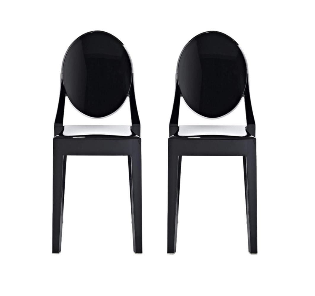 Heavenly Collection Plastique Noir Chaise Sans Bras