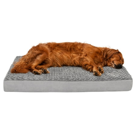 UPC: 0815181023089 | FurHaven Pet Products Ultra Plush Deluxe Orthopedic Pet Bed for Dogs & Cats – Gray  Jumbo