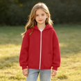 thumbnail image 6 of PureCasa Girls Zip Up Hoodies for 5-16 Years Full-Zip Sports Hooded Sweatshirts Jacket Casual Fall Hoodie with Pockets, 6 of 9