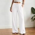 thumbnail image 5 of QGJZVUNL Womens Wide Leg Pants Sweatpants Baggy High-Waisted Drawstring Joggers with Pockets Size XL, 5 of 6