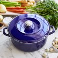 thumbnail image 2 of Merten & Storck 7QT Dutch Oven with Lid, Lightweight Enameled Iron, Oven Safe, Metal Utensil Safe, Navy, 2 of 9