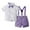 Purple, variant on Kaemgyyd Baby Boy Clothes 2 Piece Outfits Infant Newborn Formal Shirt with Suspender Shorts Toddler Summer Suit Set 1-6 T