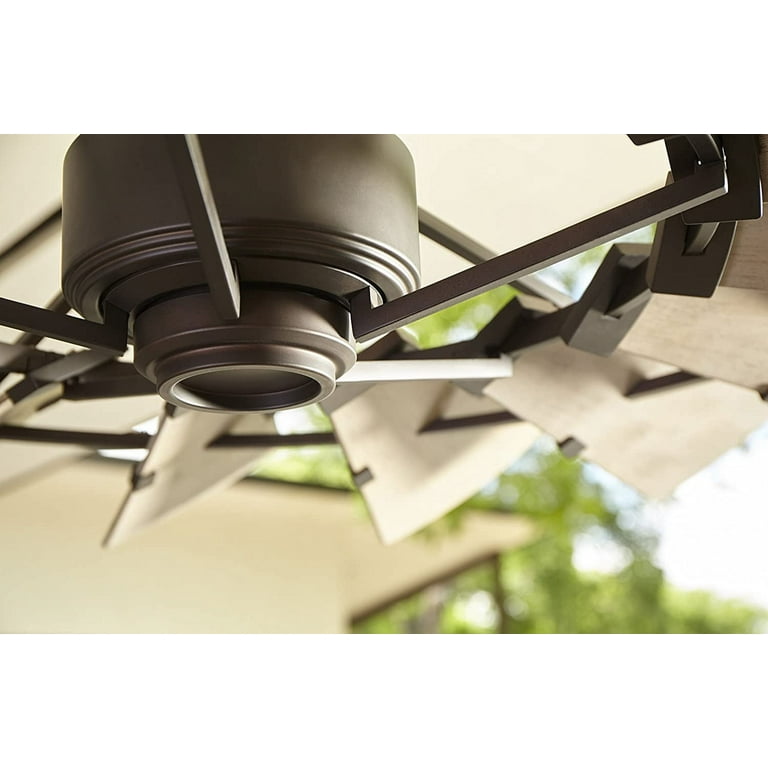 Quorum Windmill 72" Ceiling Fan In Oiled Bronze | Farmhouse Ceiling Fan With Weathered Oak Blades & Remote 4 thumbnail image