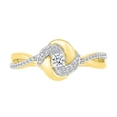 thumbnail image 3 of DGOLD 10kt Yellow Gold Round White Diamond Elegant Promise Ring (1/4 cttw), 3 of 3