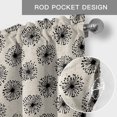 thumbnail image 6 of Black Beige Dandelion Farmhouse Short Window Curtain Valances, Farmhouse Botanical Blossom Rod Pocket Kitchen Valances for Living Room Bedroom Bathroom Cafe 42" x 18", 6 of 8