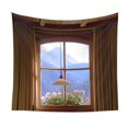 thumbnail image 1 of Tapiz Irfora 1 UNIDS Inicio Tapiz Molido Bohemio 130 cm * 150 cm Paisaje Fuera del Patrón de la Ventana Fondo de la Habitación Pequeña y Fresca Tela Colgante Tela Decorativa para el Hogar Irfora Tapiz, 1 of 7
