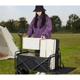 thumbnail image 2 of JieC 550lbs Large Collapsible Wagon Cart,Multi-Terrain Wheels with Brakes for Shopping, Camping, Garden, Grocery, Black-With Tailgate, 2 of 3