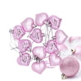 thumbnail image 1 of 24pcs Christmas Pendants Wedding Birthday Xmas Tree Hanging Love Heart Balls Heart Shape Bright Matte Balls Holiday Party Ornaments, 1 of 8