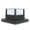 thumbnail image 2 of Luz solar para poste de cerca cuadrada para exteriores, iluminación LED para paisajismo, para jardín, patio, cerca, luz de dos colores, color negro, 2 of 14