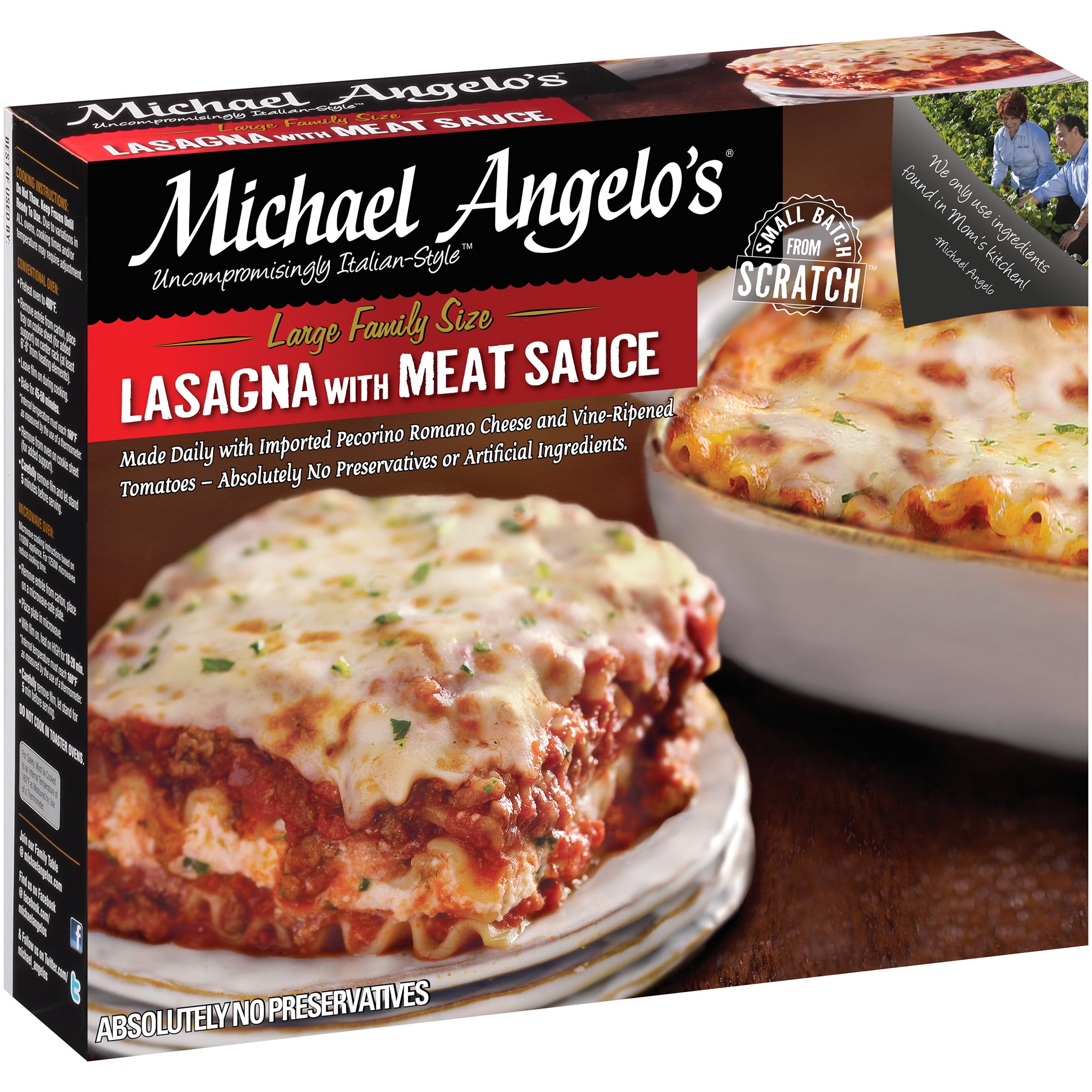 Michael Angelo's Lasagna with Meat Sauce 46 oz. Box by Michael Angelo's Gourmet Foods, Inc.