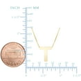 thumbnail image 2 of 14k Yellow Gold Initial Letter T Pendant Necklace, 18", 2 of 2