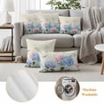 thumbnail image 6 of Outdoor Pillow Covers Watercolors Blue Pink Embroidered Balloons Waterproof Pillow Cases 18x18 Set of 2, Vintage Flowers Throw Pillow Cover Pillowcase for Patio Balcony Couch Garden, 6 of 9