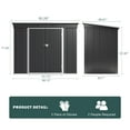 thumbnail image 5 of SYNGAR 8' x 4' Outdoor Metal Storage Shed, Tools Storage Shed, Galvanized Steel Garden Shed with Lockable Doors, Outdoor Storage Shed for Backyard, Patio, Lawn,, 5 of 8