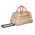thumbnail image 2 of All-Seasons Prints 21" Carry-On Rolling Duffel Bag - Orange-Trim ZigZag, 2 of 3