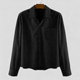 thumbnail image 4 of Men's Button Down Corduroy Shirt Jacket Casual Soild Long Sleeve Shacket Overshirts Jackets, 4 of 9