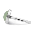 thumbnail image 4 of Auriga Fine Jewelry 925 Sterling Silver Rhodium Plated Green CZ Ring for Women Size 7, 4 of 5