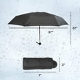 thumbnail image 4 of Air Canada Micro Compact Travel Umbrella with UPF 50 Sun Protection Black One Size, 4 of 6