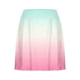 thumbnail image 5 of HOOMEUMY Women's Tennis Skirt Gradient Color High Waisted Tummy Control Summer Shorts Casual Stretchy Skirt Elastic Sports Skorts Skater Skirt with Shorts Underneath Yoga Shorts for Golf Workout, 5 of 5