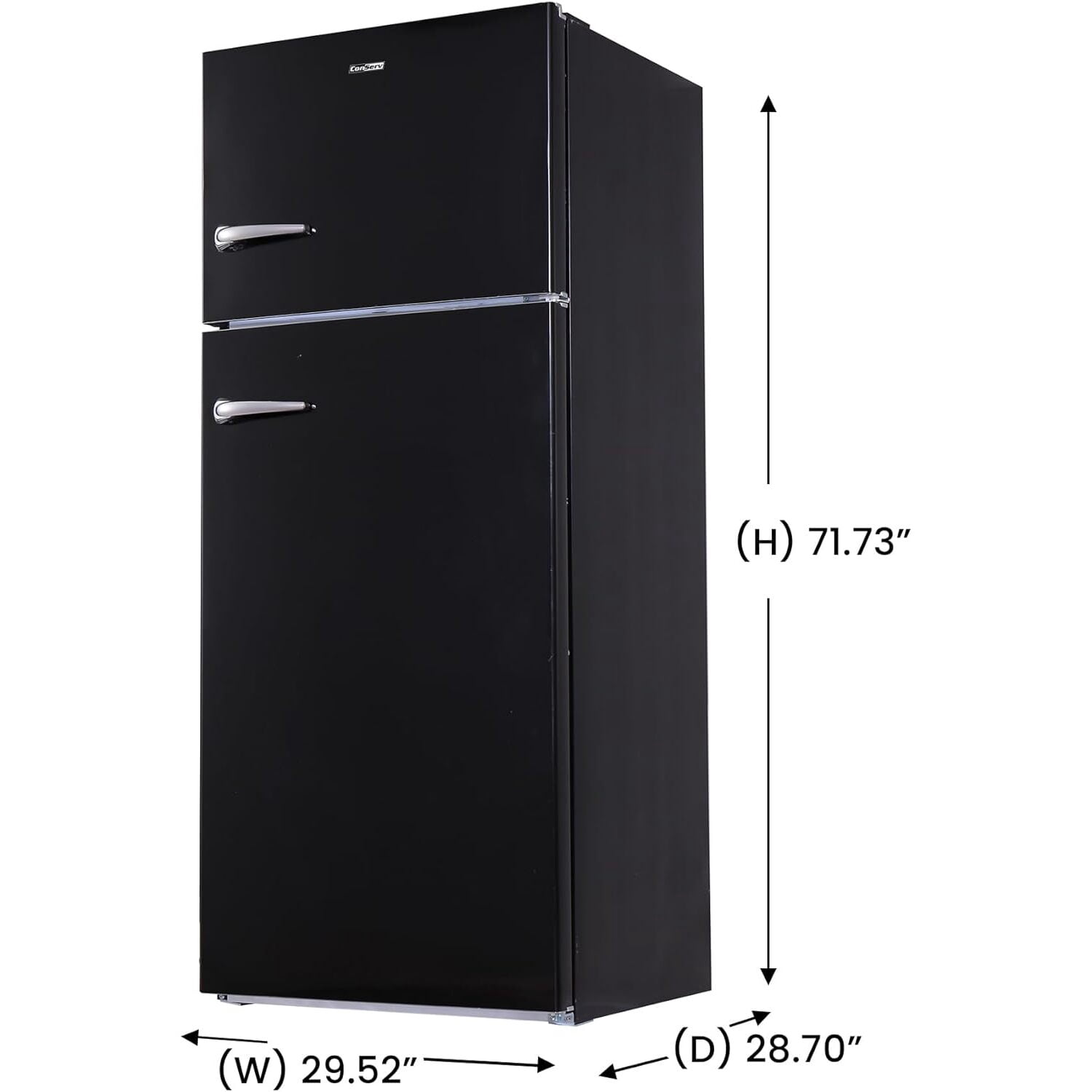 Equator Advanced Appliances Retro Refrigerator 18 cu ft w/ Ice Maker - Vintage Top Mount Fridge 110V, Bisque
