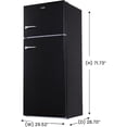thumbnail image 3 of Equator Advanced Appliances Retro Refrigerator 18 cu ft w/ Ice Maker - Vintage Top Mount Fridge 110V, Bisque, 3 of 8