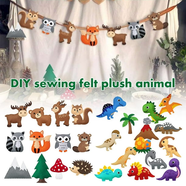 HOTBEST Woodland Animals Craft Kit Forest Creatures DIY Sewing Felt Plush Animals for Kids Beginners Educational Sewing Set Girls and Boys Art Craft Kits HOTBEST Woodland Animals Craft Kit Forest Creatures DIY Sewing Felt Plush Animals for Kids Beginners Educational Sewing Set Girls and Boys Art Craft Kits