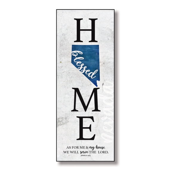 Dexsa Nevada Home Wood Plaque with Inspiring Quote 6 in 15 3/4 in - Hangs on Wall