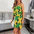 thumbnail image 4 of Yuyamidu Jamaican Flag Wrap Towel for Women Absorbent Bath Wrap Soft Knee Length Bath Towels for Adults Comfy Spa Beach Pool Towels Wrap Terry Cloth Wrap Robe Size L, 4 of 7