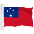 thumbnail image 2 of G128 Combo Pack: American USA Flag 3x5 Ft & Samoa Samoan Flag 3x5 Ft | Both LiteWeave Pro Series Printed 150D Polyester | Country Flag, Indoor/Outdoor, Vibrant Colors, Brass Grommets, 2 of 8