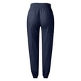 thumbnail image 4 of Zylarhe Women's Pants Women's Stretch Elastic Waist Soft Comfortable Casual Trousers with Side Pockets for Everyday Wear, 4 of 6
