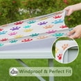 thumbnail image 6 of Colorful Dog Paw Footprint Square Fitted Tablecloth with Elastic Edge,Square Table Cover,Washable Elastic Table Cover for Home Kitchen Party Decor 36"x36", 6 of 6