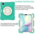 thumbnail image 3 of iPad Pro 11 3rd Generation 2021 Case [Shockproof] Drop Proof Case with Pencil Holder, Armor Rugged Crossbody Strap, Rotatable Kickstand & Hand Strap For iPad Pro 11 2021/2020/2018, Mint, 3 of 11