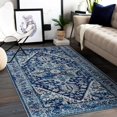 thumbnail image 1 of HAHDAXIA Boho Machine Washable Area Rug Non-Slip Carpet for Living Room Lightweight Stain Resistant Throw Bedroom, Blue Persian Distressed Indoor Entryway Bath Dinning Room, Persian Blue #02,, 1 of 7