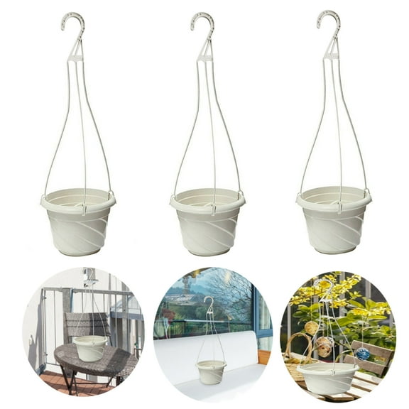 Cheers.US 3Pcs/Set Garden Indoor Outdoor Plant Exquisite Hanger Flower Pot Holder Hanging Basket