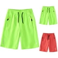 thumbnail image 4 of Quealent Boys Athletic Basketball Shorts Kids Mesh Active Quick Dry Shorts with Pockets Green for 3-4 Years, 4 of 4