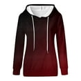 thumbnail image 5 of kytmyeq Women's Fashion Casual Long Sleeve Gradient Print Hooded Sweatshirt, 5 of 5