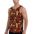 thumbnail image 2 of Pofeuu Warm Plants and Mushrooms Print Men's Workout Tank Tops Sleeveless Muscle Gym Shirt Quick Dry-Small, 2 of 7