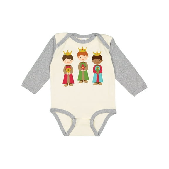 Inktastic Christmas Three Wisemen Boys or Girls Long Sleeve Baby Bodysuit