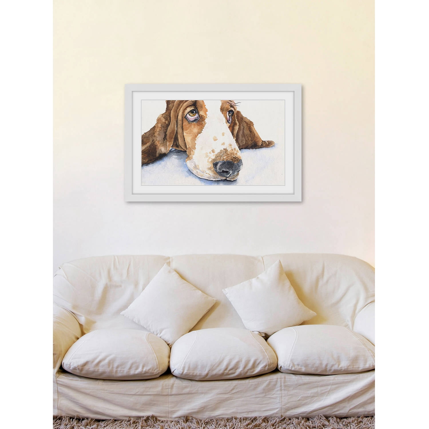 "Basset 4" Framed Painting Print