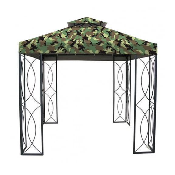 Garden Winds Replacement Canopy Top Cover for the Garden Treasures 8' x 8' Gazebo -Standard 350 - Camo Green