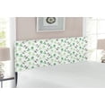thumbnail image 2 of Leaf Headboard, Tea Leaves with Ornamental Vintage Design Soft Faded Colors Art Print, Upholstered Decorative Metal Bed Headboard with Memory Foam, Full Size, Green Army Green, by Ambesonne, 2 of 4