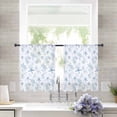 thumbnail image 3 of Coastal Coral Semi Sheer Curtains 45 Inch Length 2 Panels Set, Ocean Starfish Blue Conch Summer Sea Sheer Kitchen Curtain Privacy Voile Window Curtain for Living Room Bedroom Rod Pocket Drapes, 3 of 7