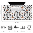 thumbnail image 5 of Long Mouse Pads for Desk,White Halloween Witch Pumpkin Pattern Desk Mats on Top Of Desks, Desk Mouse Pad Extra Large with 3mm Non-Slip Base and Stitched Edge for Gaming,Office,Work,Home 47.3"x23.6", 5 of 6