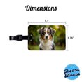 thumbnail image 3 of Miniature American Shepherd Dog Photo Faux Leather Travel Luggage Tag, 3 of 7