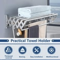thumbnail image 4 of golytefs Wall Mounted Clothes Drying Rack Retractable Collapsible 7 Rods Clothing Hanger, 4 of 9