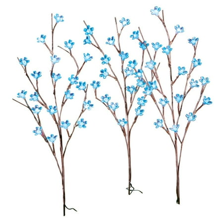 Lighted Fl Starburst Branches Garden Decor Yard Stakes Set Of Lighted Fl Starburst Branches Garden Decor Yard Stakes Set Of 3 Blue Com