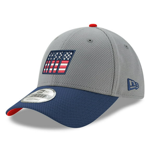 Men's New Era  Gray/Navy NASCAR Salute 9FORTY Adjustable Hat